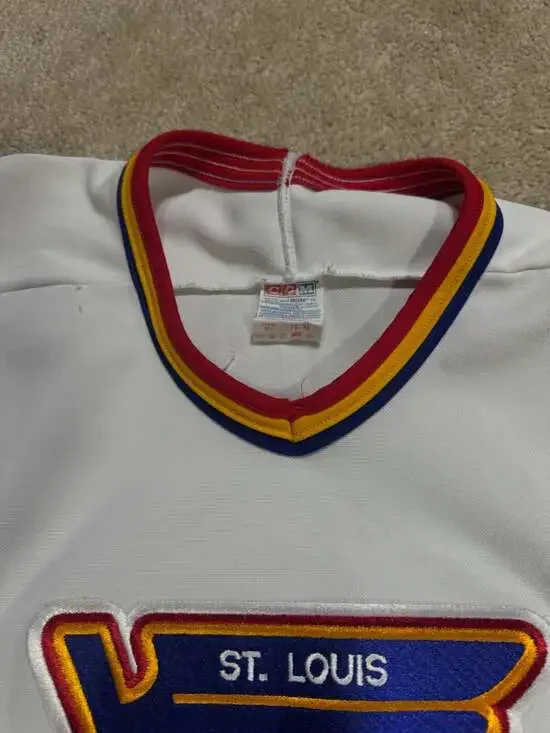 Vintage 90s St. Louis Blues CCM NHL Hockey Jersey Made in Canada Size XL - Picture 3 of 6